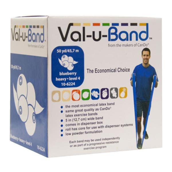 Val-u-Band Exercise Band 50ydx5" Blueberry Level 4/7