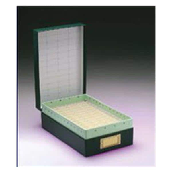 MicroSlide Microscope Slide Storage Box Green 480 Position Ea