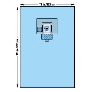 Ocuarts 72x115" Sterile Surgical Drape 2x1-1/2" Fenestrated