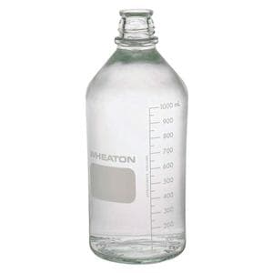 Wheaton Media Bottle Borosilicate Glass Clear 1000mL 12/Pk