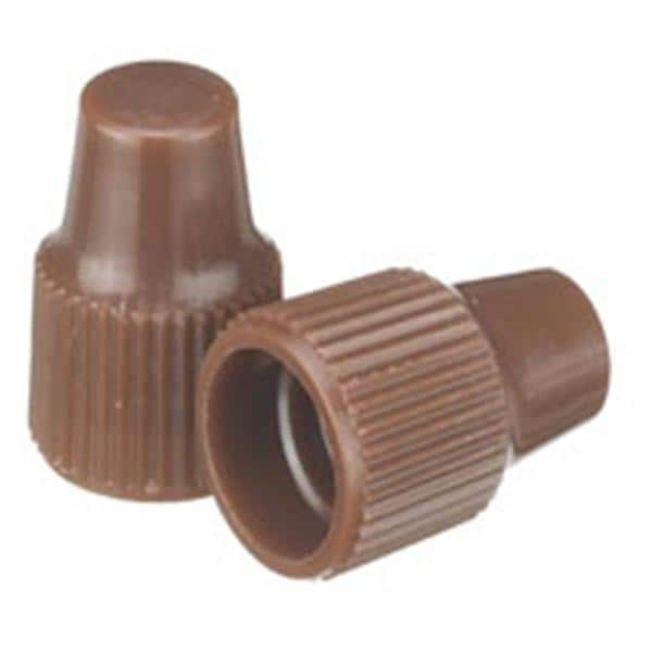 Wheaton Dropper Tip Cap Polypropylene Brown 100/Ca