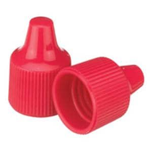 Wheaton Dropper Tip Cap Polypropylene Red 100/Ca