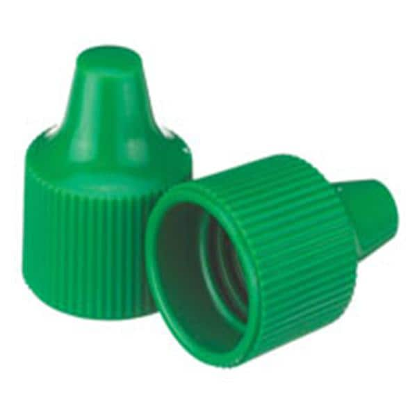 Wheaton Dropper Tip Cap Polypropylene Green 100/Ca