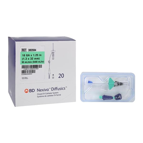 Nexiva IV Catheter 18 Gauge 1-1/4" Closed End 20/Bx, 4 BX/CA