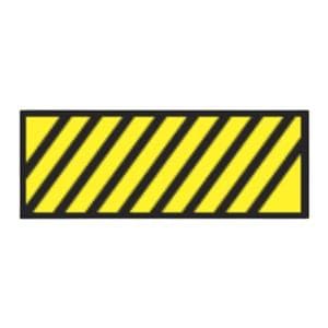 ID Tape Black/Yellow Stripe 8.5x11" Ea