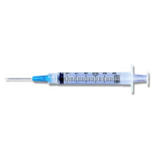 Hypodermic Syringe/Needle 23gx1" 3cc Turquoise Conventional LDS 100/Bx, 8 BX/CA