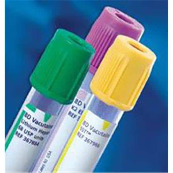 Vacutainer Plus Venous Blood Collection Tube Lav 6mL Hmgrd Clsr Plstc 100/Bx, 10 BX/CA