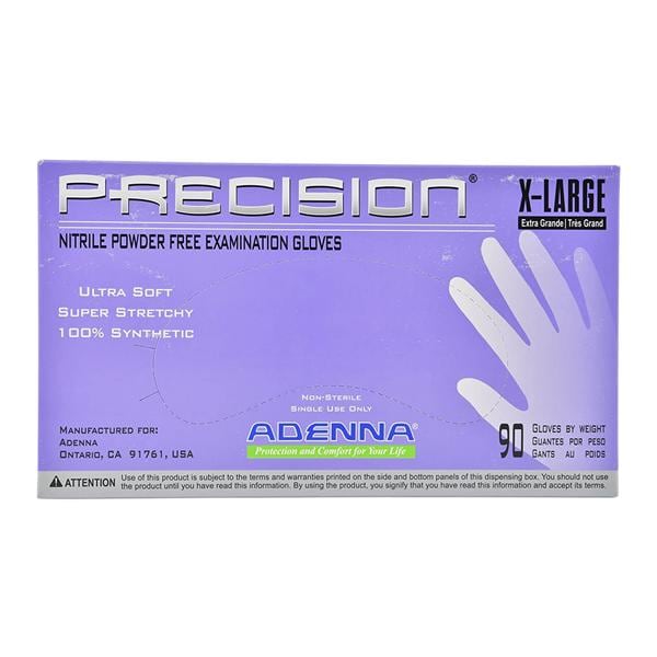 Precision Nitrile Exam Gloves X-Large Violet Non-Sterile