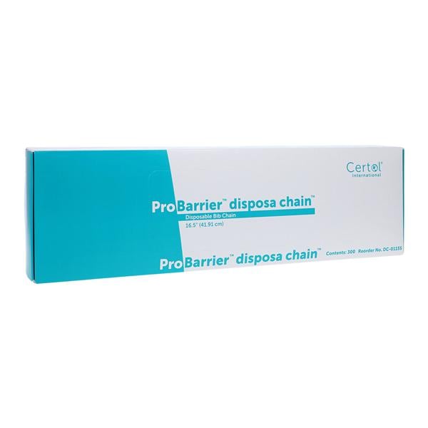 ProBarrier DisposaChain Bib Holder White Cloth Disposable 300/Bx