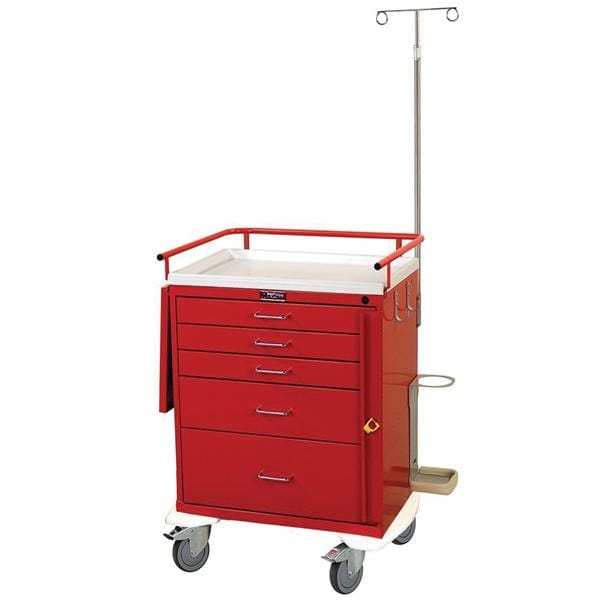 Classic Crash/Emergency Cart 38-1/2x38" (5) Drawer Lock