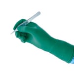 Green Chloroprene Glove with Dental Instrument