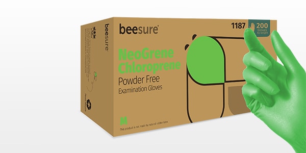 Beesure NeoGrene Chloroprene Powder Free Exam Gloves - Henry Schein Medical